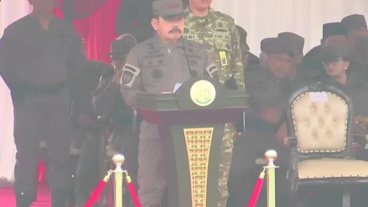 Tangkapan layar - Jaksa Agung ST Burhanuddin menyampaikan amanat dalam acara peringatan Hari Lahir Ke-81 Kejaksaan RI di Gedung Badiklat Kejaksaan RI, Jakarta Selatan. (Foto: Antara)