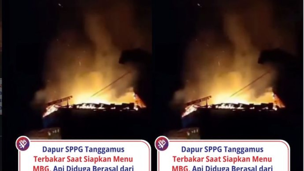 Lagi Siapkan Menu MBG, Dapur SPPG di Lampung Kebakaran (lampunggehnews)