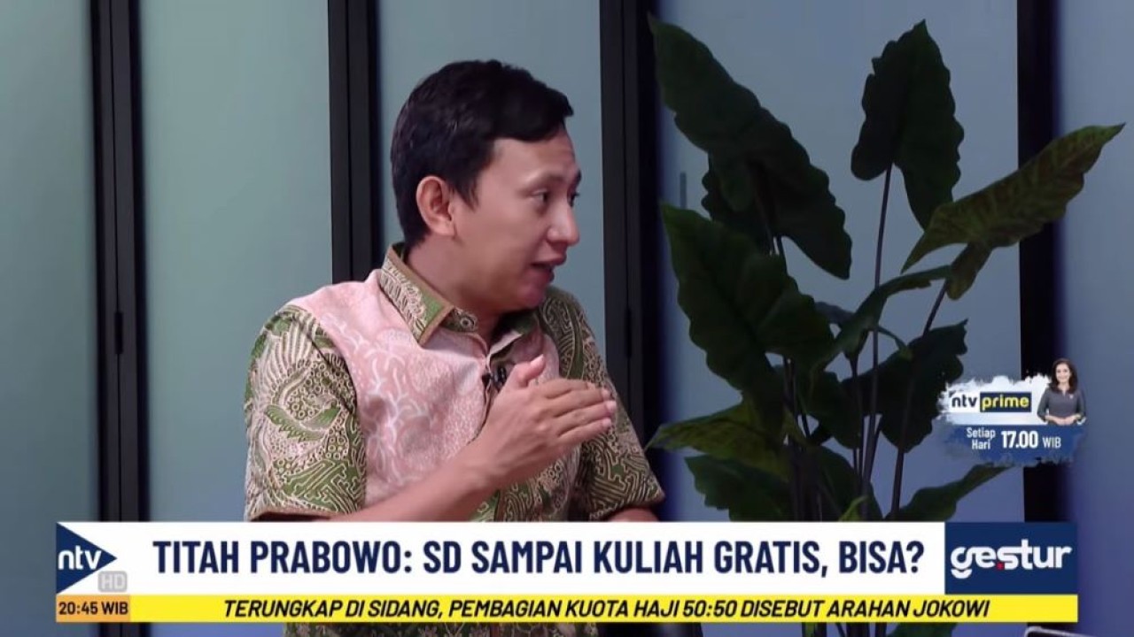 Kepala Bidang Advokasi Guru Perhimpunan Pendidikan dan Guru (P2G), Iman Zanatul Haeri dalam program GESTUR di Nusantara TV