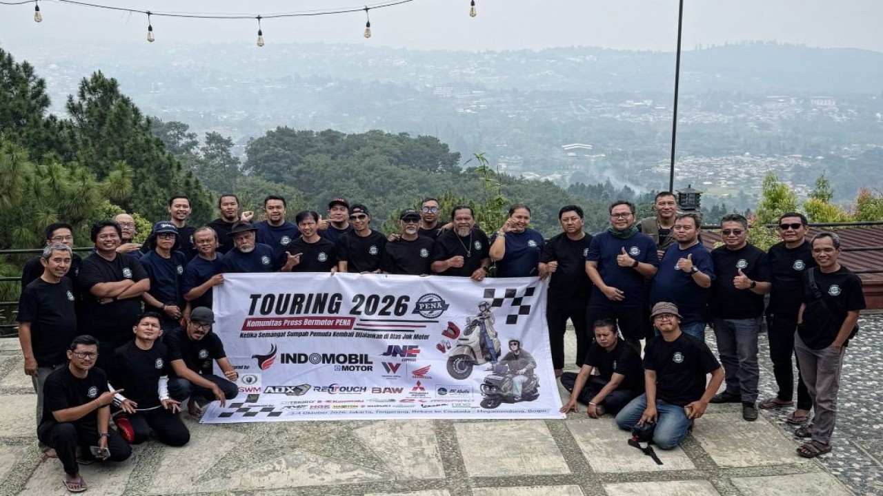 Serunya 40 jurnalis menaklukkan 125 km jalur menantang Bogor di Kompressor PENA Touring 2026. (Foto: Dok/Istimewa/PENA)