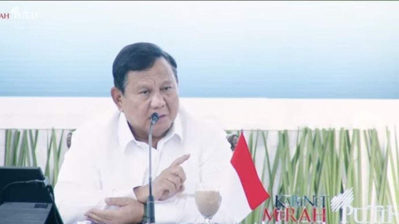 Prabowo Subianto di Sidang Kabinet (Istimewa)