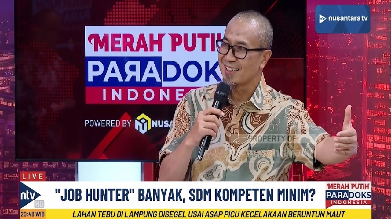 Project Manager Office Bidang Ketenagakerjaan DPN APINDO, Ir. Joko Baroto dalam program Merah Putih Paradoks Indonesia di Nusantara TV