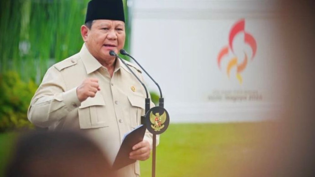 Presiden Prabowo Subianto di depan para atlet Asian Games 2026 dan Asian Para Games 2026. (Foto: Istimewa)