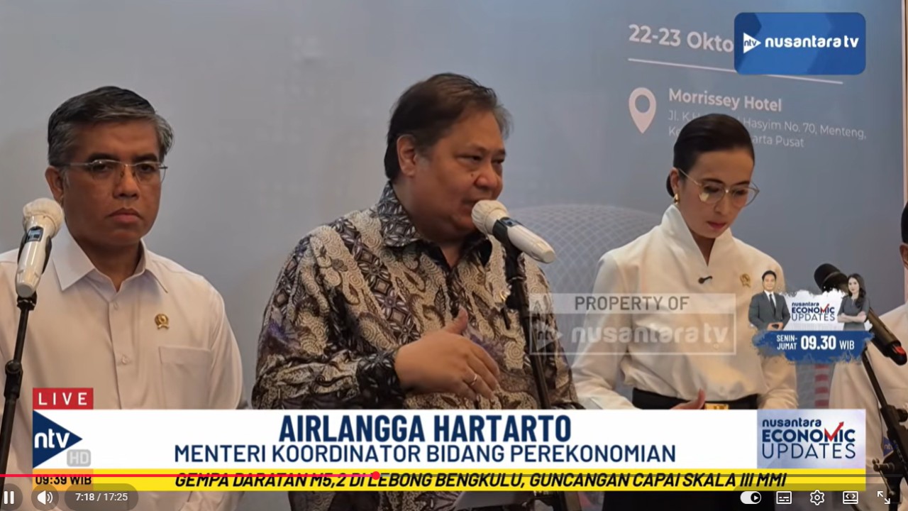 Menteri Koordinator Bidang Perekonomian Airlangga Hartarto